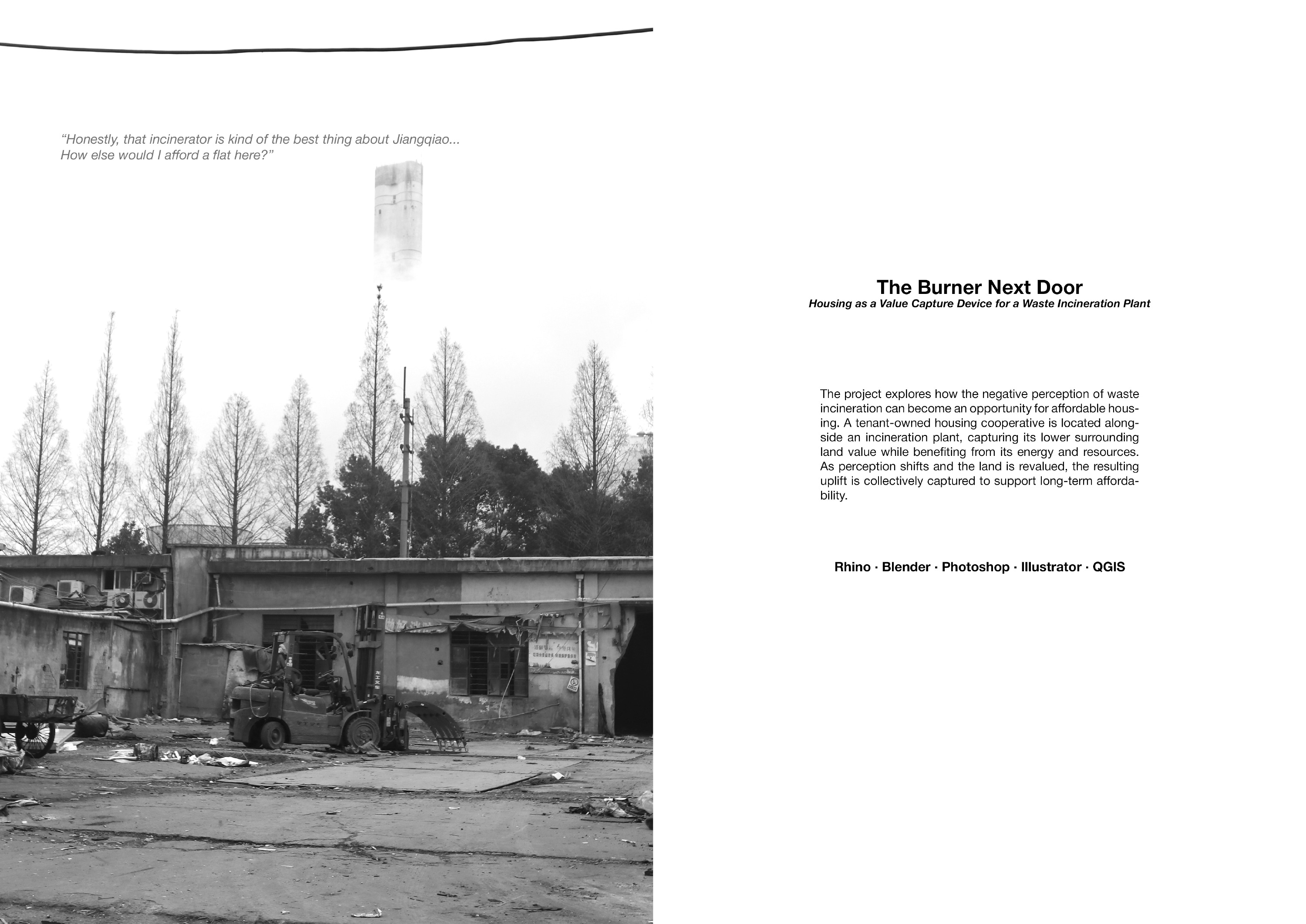 The Burner Next Door, portfolio page 1