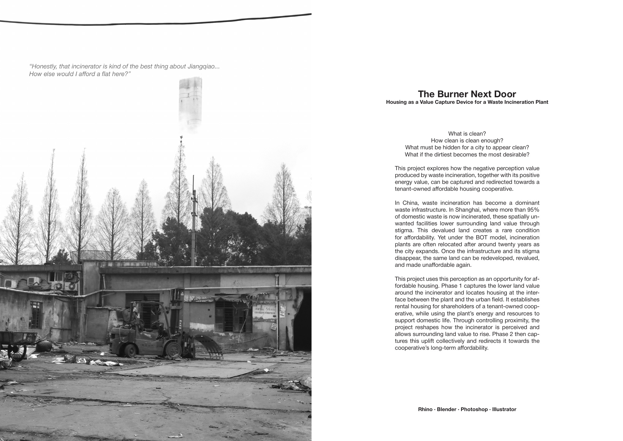 The Burner Next Door, portfolio page 1