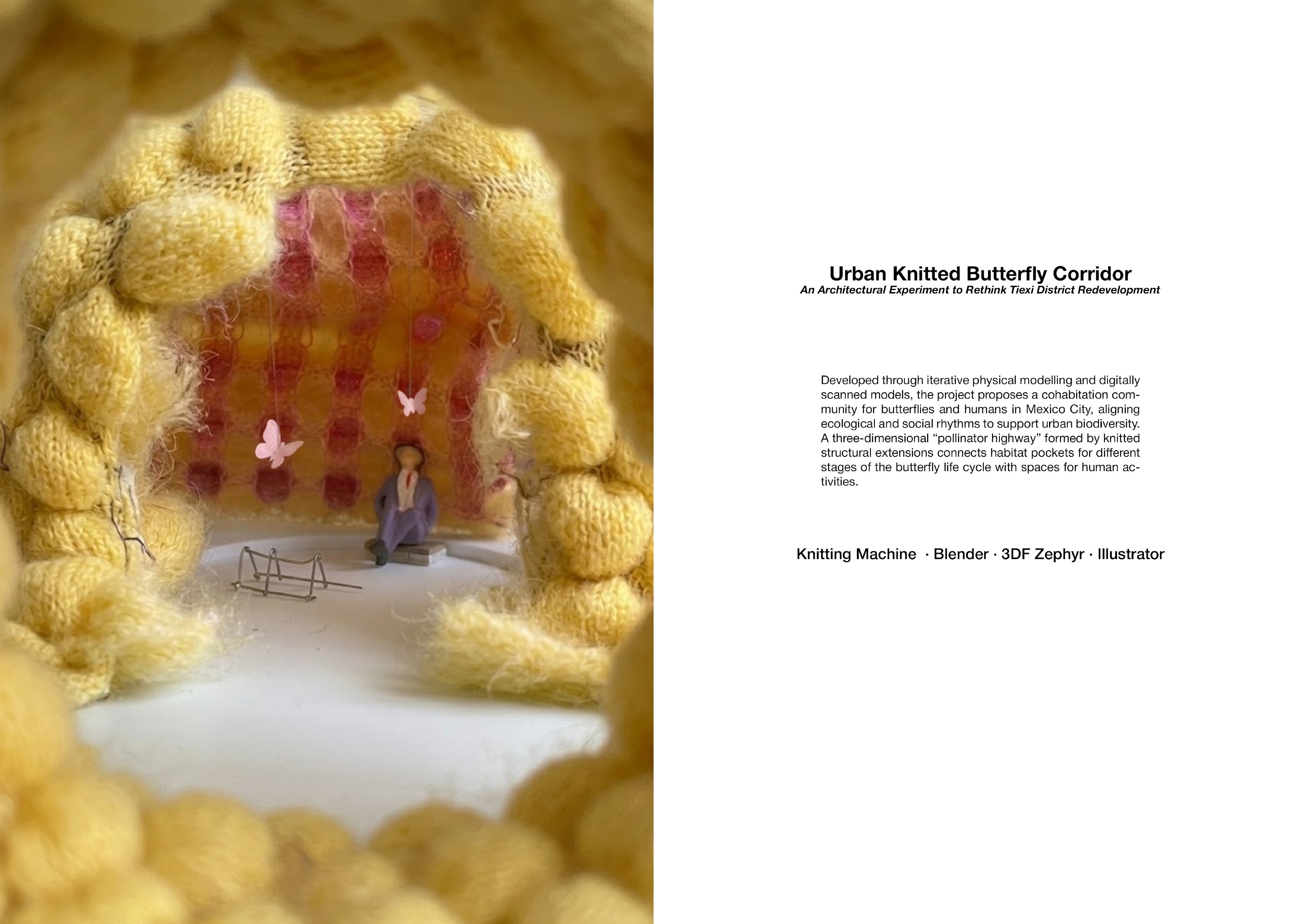 Urban Knitted Butterfly Corridor, portfolio page 1