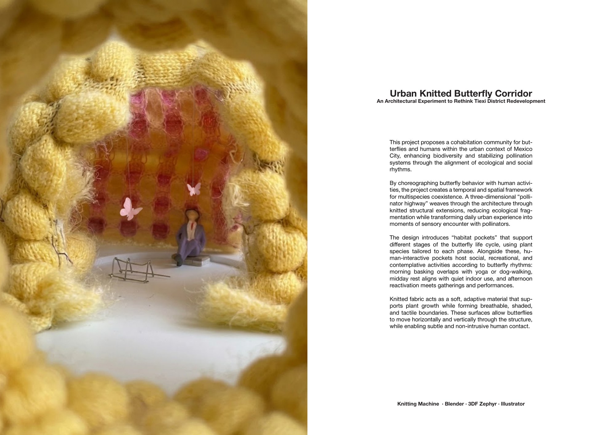 Urban Knitted Butterfly Corridor, portfolio page 1